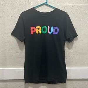 The Phluid Project LGBTQ Pride "PROUD" Rainbow T-Shirt NWOT Unisex Size M